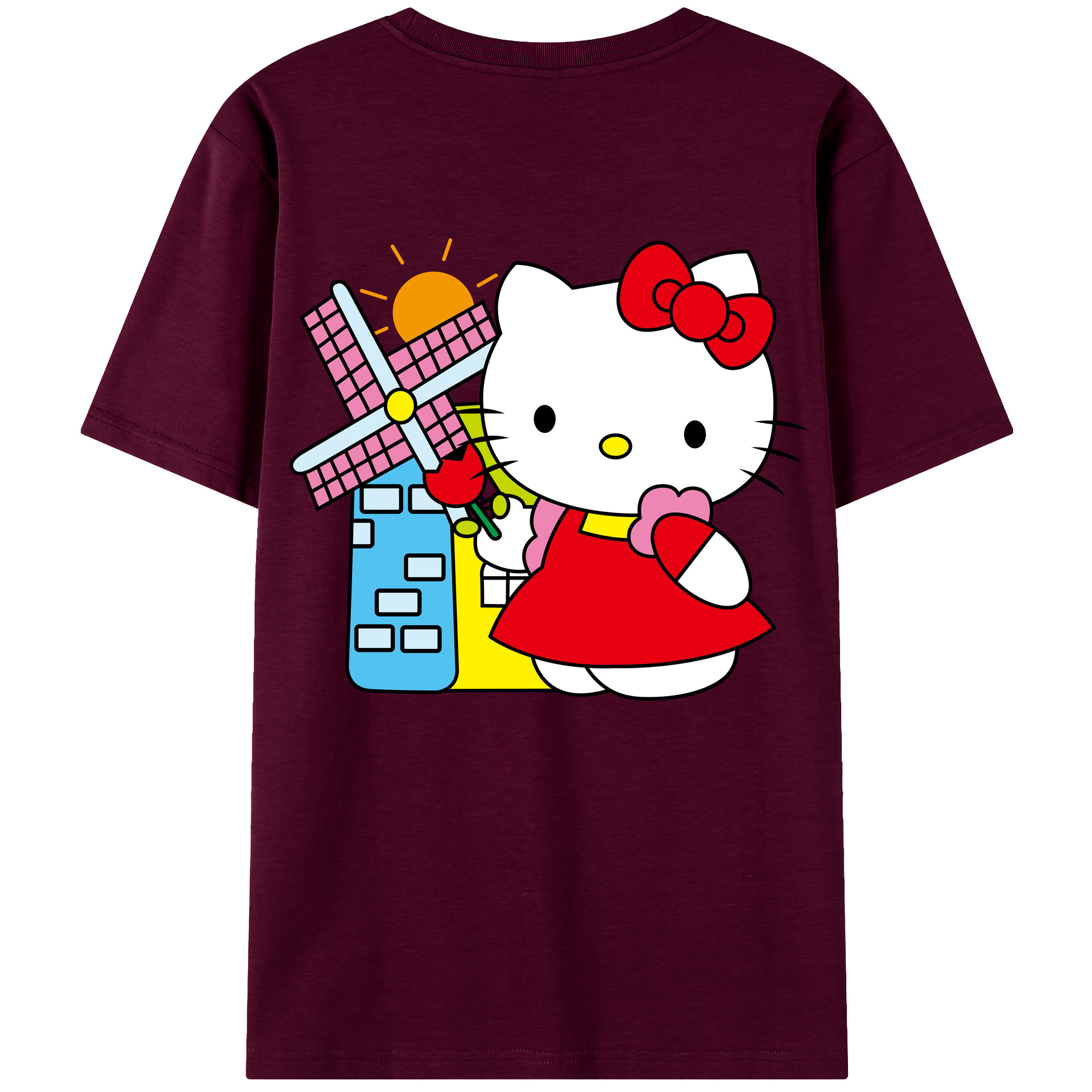 （画像用） Hello Kitty ハローキティ レディース半袖Tシャツ(バックプリント)